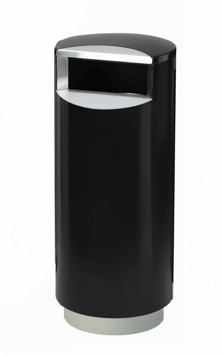 Papperskorg CITY 100, pulverlackad, Finbin Black