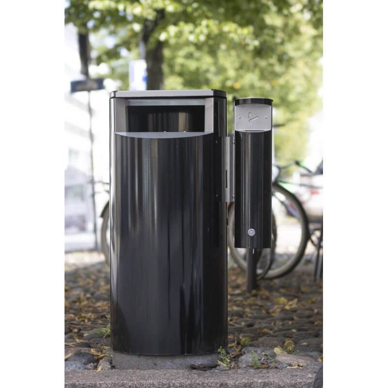 Papperskorg CITY 100, pulverlackad