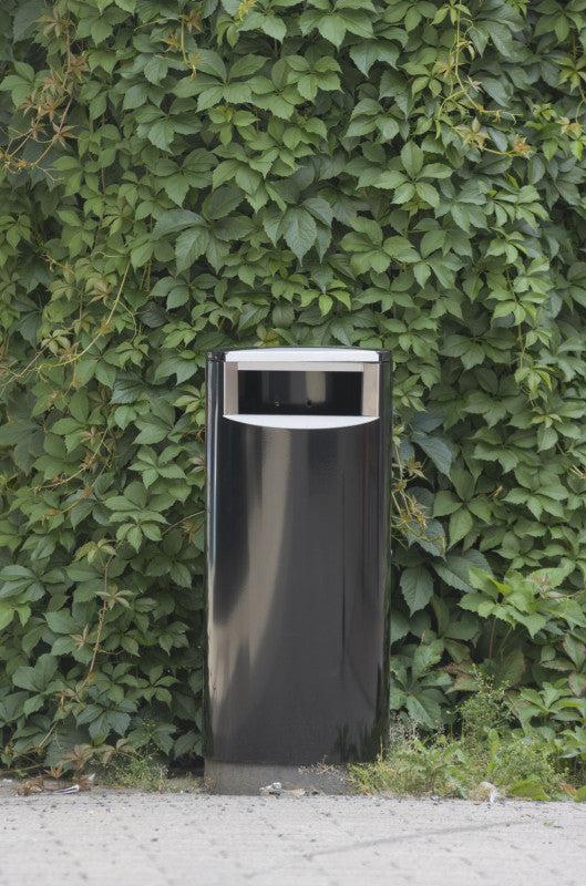 Papperskorg CITY 100, pulverlackad, med magnetfäste