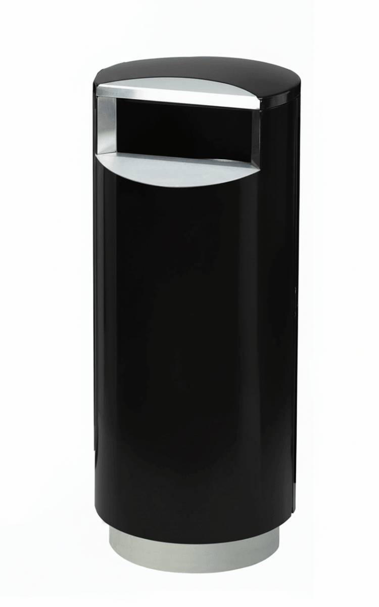 Papperskorg CITY 100, pulverlackad, RAL 9005