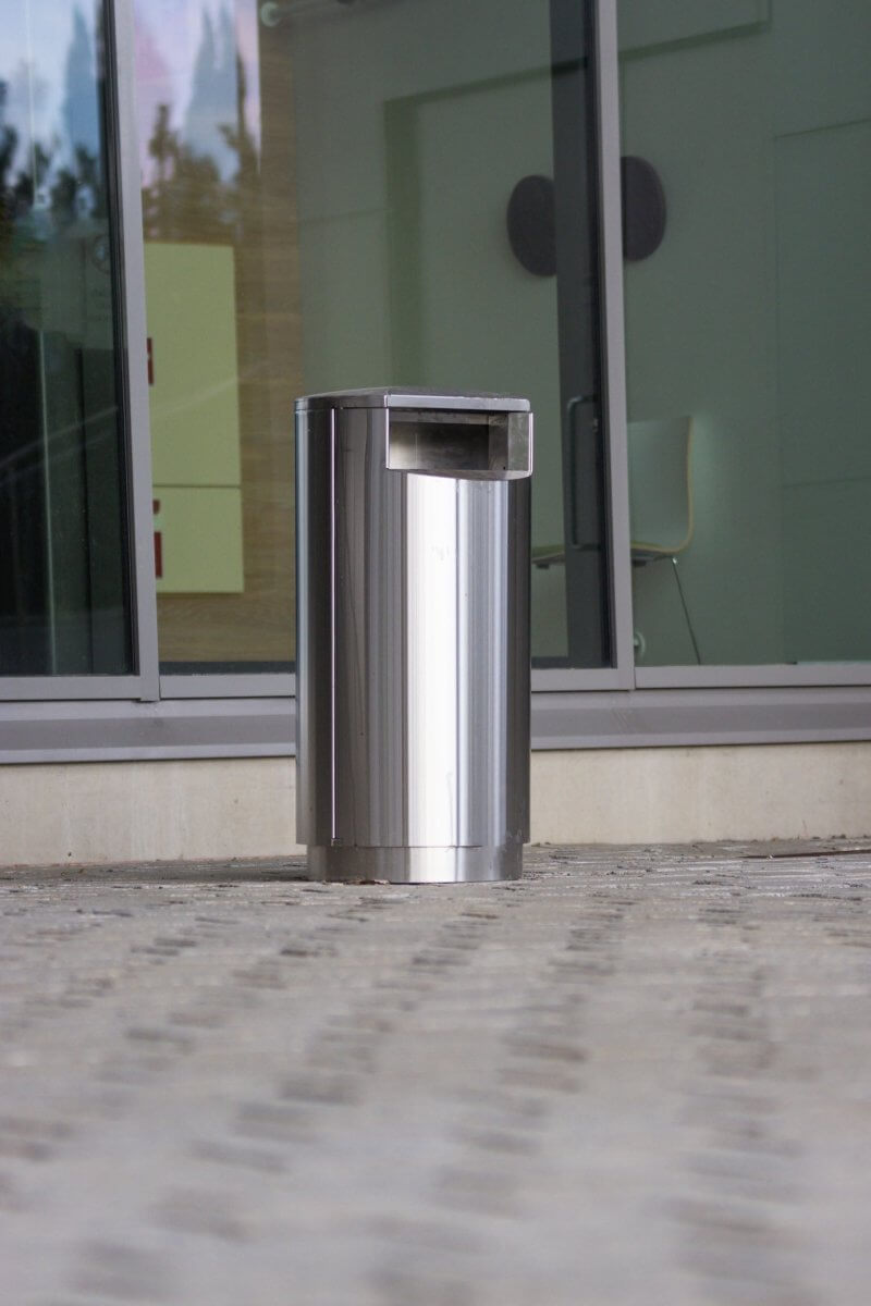 Papperskorg CITY 140, rostfritt stål