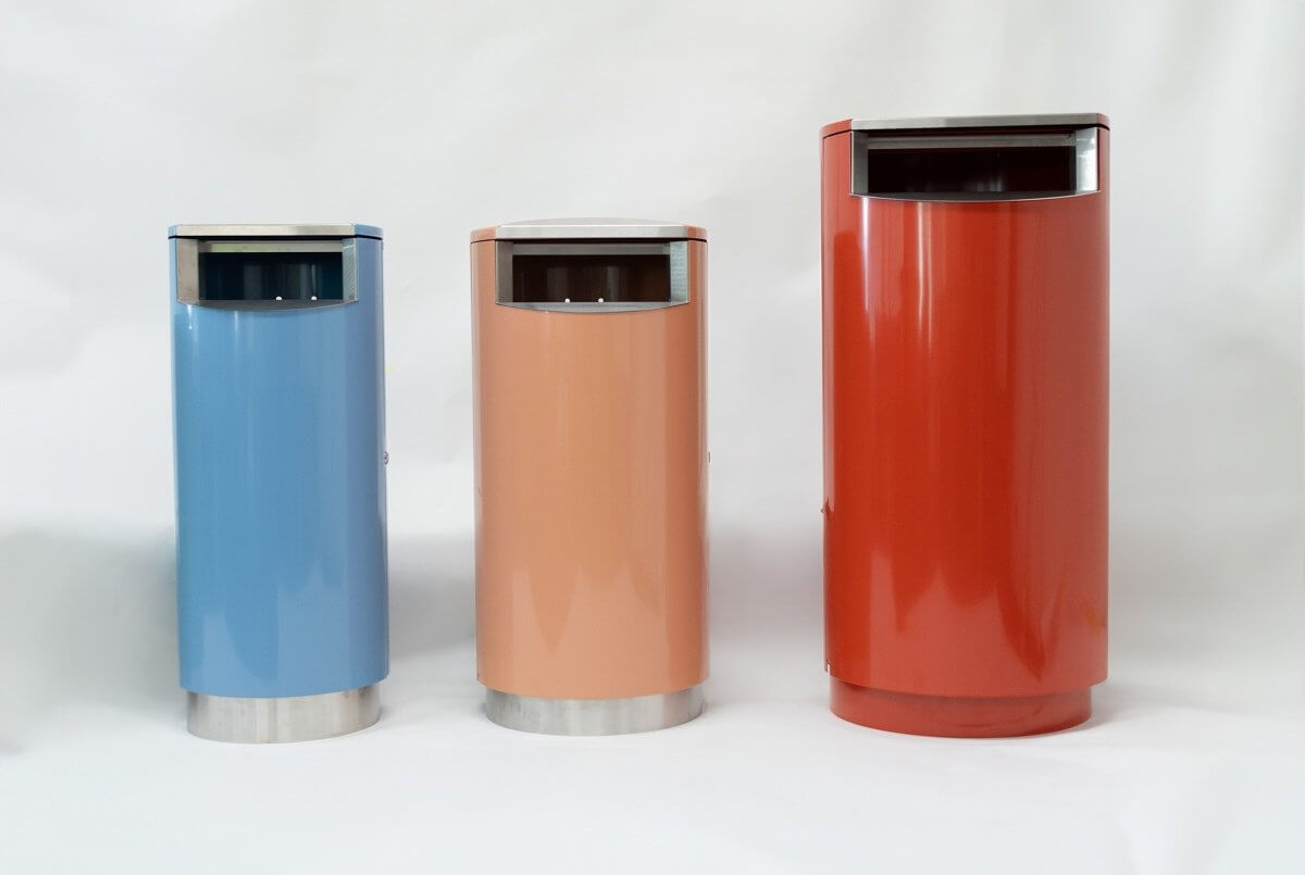 Papperskorg CITY 200, pulverlackad