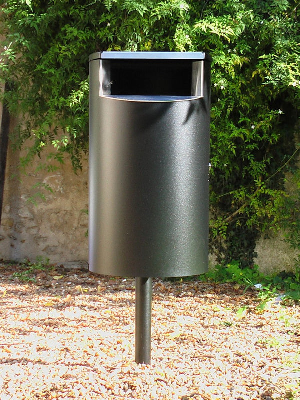 Papperskorg CITY 60, pulverlackad, med magnetfäste