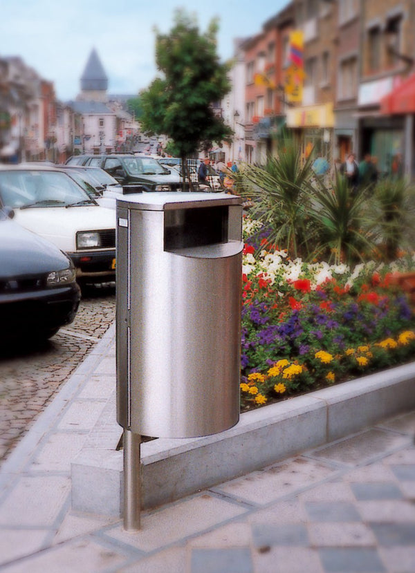 Papperskorg CITY 60, rostfritt stål