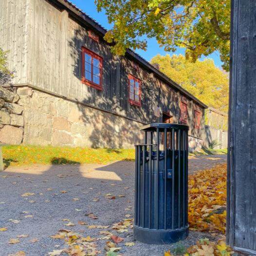 Papperskorg CITY Castle, pulverlackad