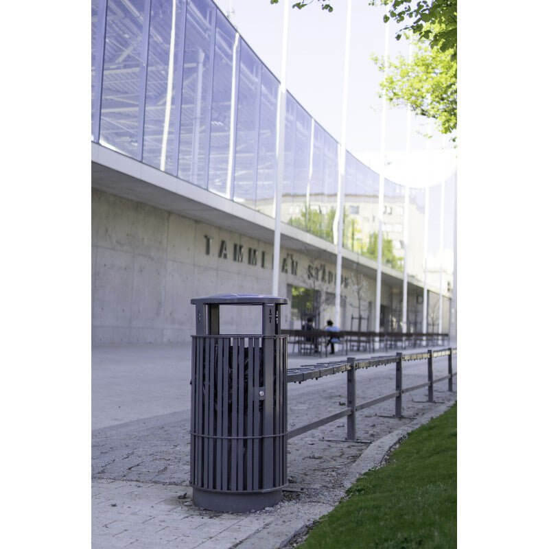 Papperskorg Plaza, pulverlackad