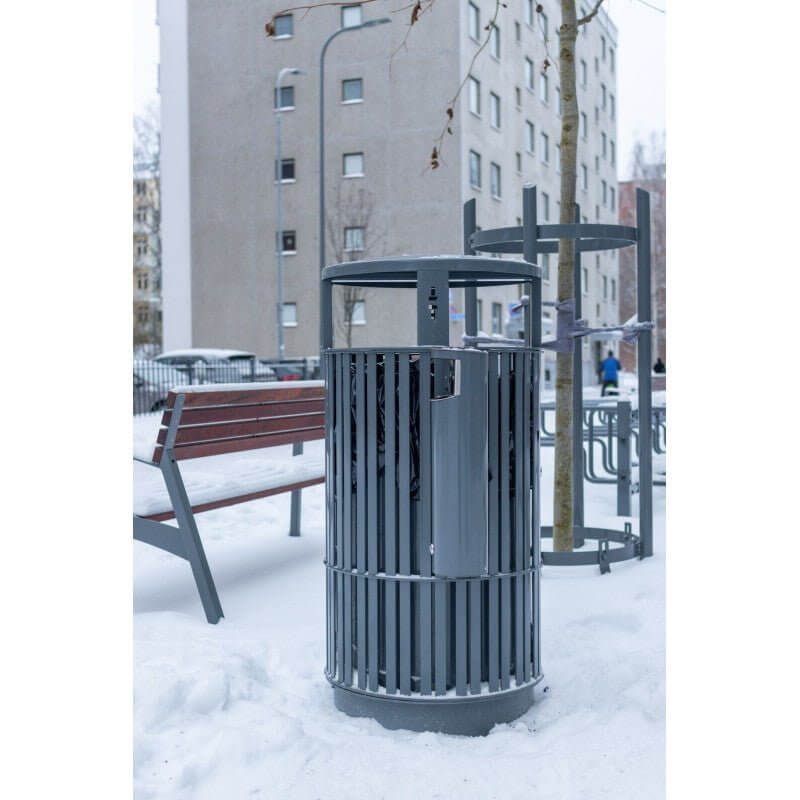 Papperskorg Plaza, pulverlackad