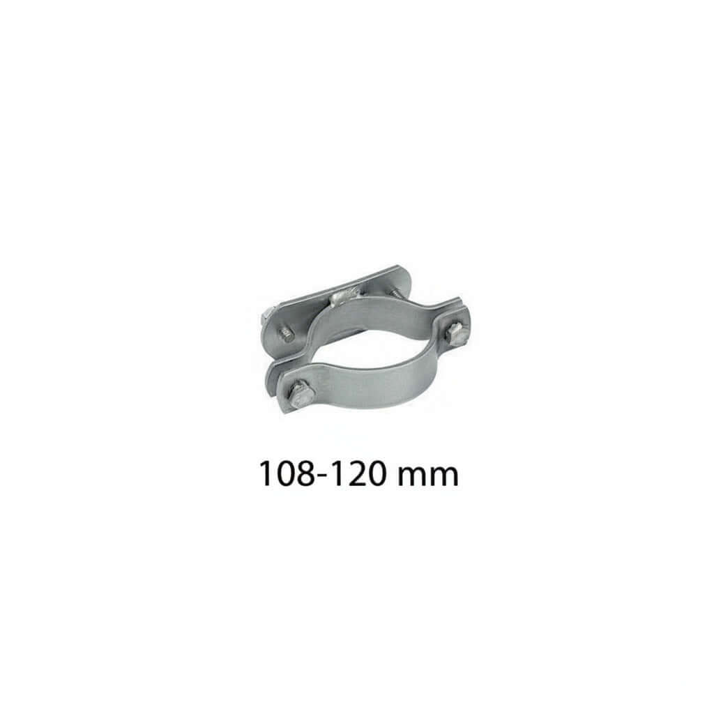 Stolpfästen för papperskorg, 108-120 mm, rostfritt stål