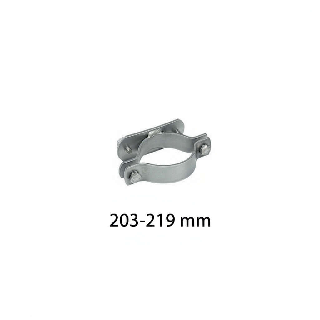 Stolpfästen för papperkorg, 203-219 mm, rostfritt stål
