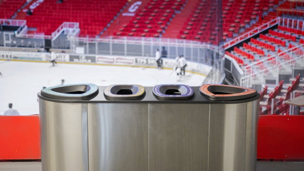 Återvinningskärl Bermuda Quad, rostfritt stål