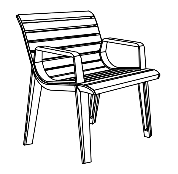 Stol mmcité Emau EM157t