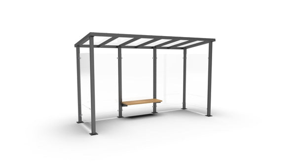 Väggskydd ViVa, 4 m, med bakre och främre stolpar, utanpåliggande montering