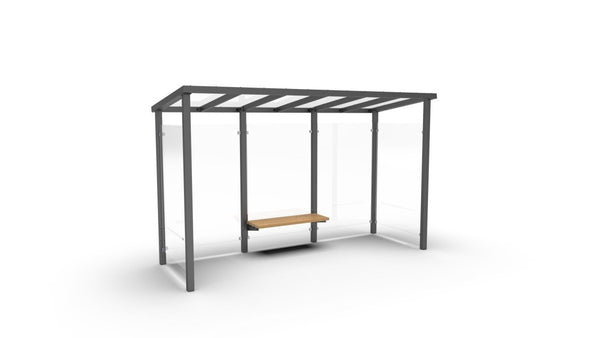 Väderskydd ViVa, 4 m, med bakre och främre stolpar, för nedgjutning